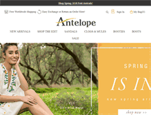 Tablet Screenshot of antelopeshoes.com